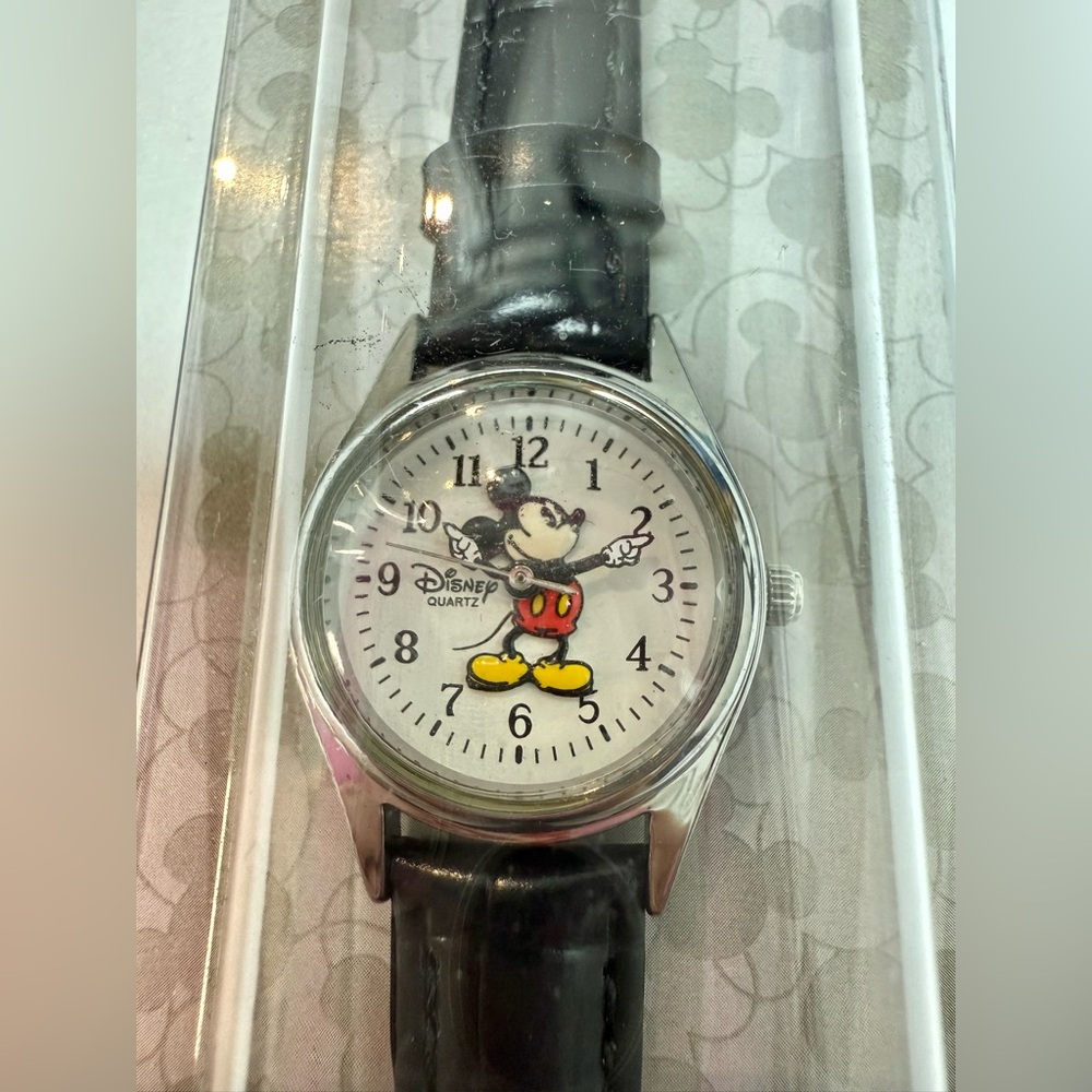 Disney Mickey Mouse Silver and Black Watch